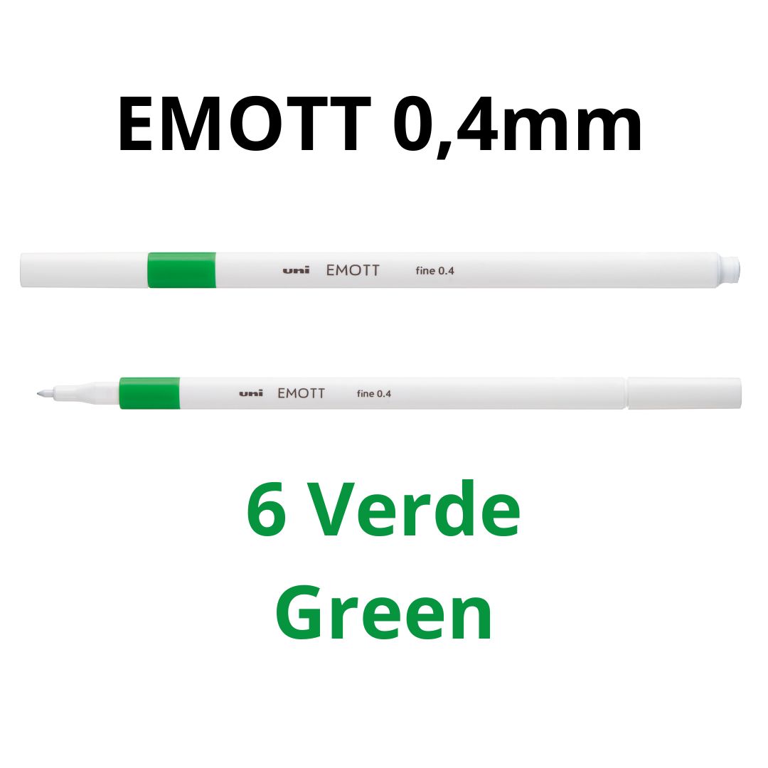 CANETA HIDROGRÁFICA EMOTT 0,4 UNI VERDE 6