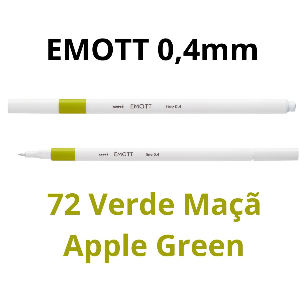 CANETA HIDROGRÁFICA EMOTT 0,4 UNI VERDE ABACATE 72