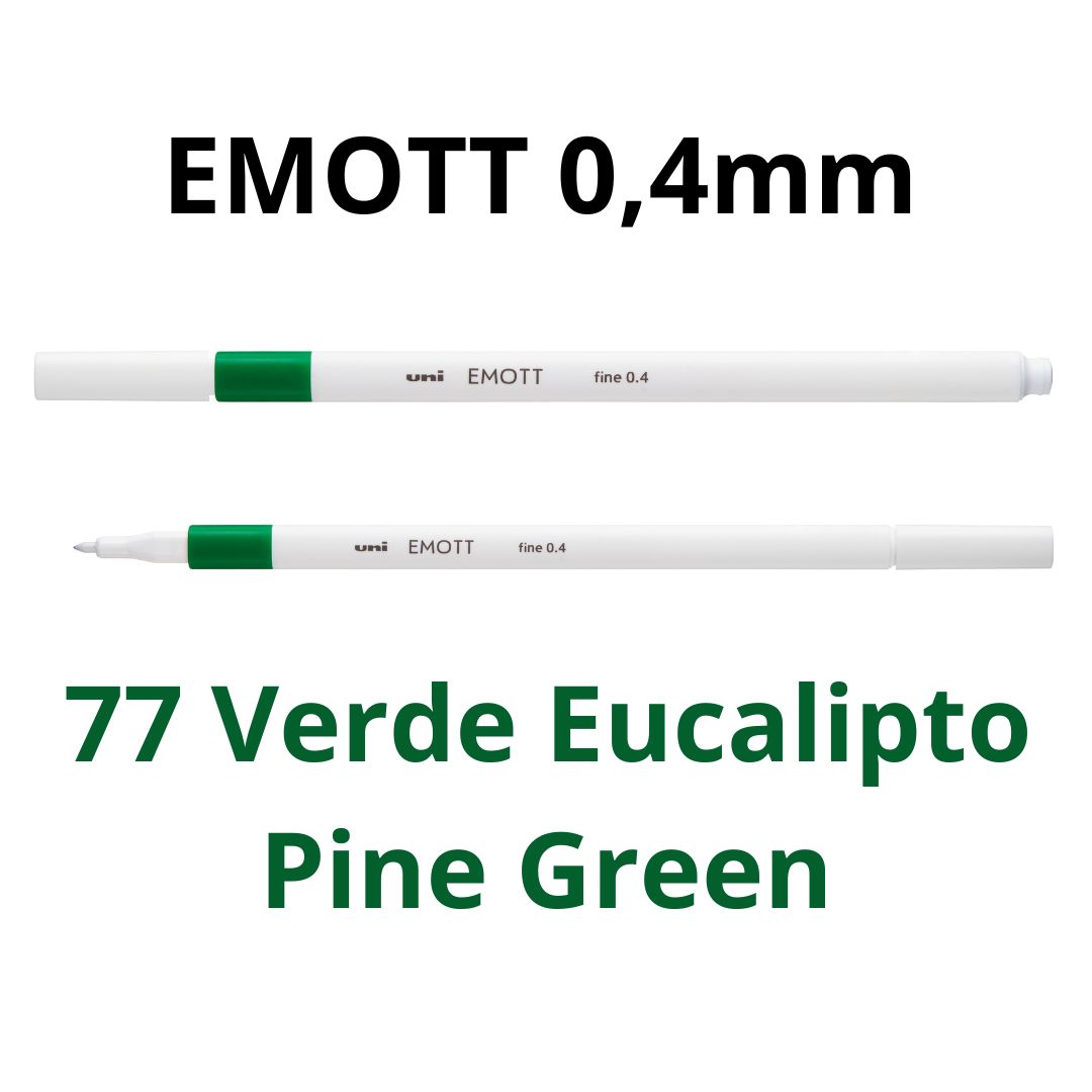 CANETA HIDROGRÁFICA EMOTT 0,4 UNI VERDE BANDEIRA77