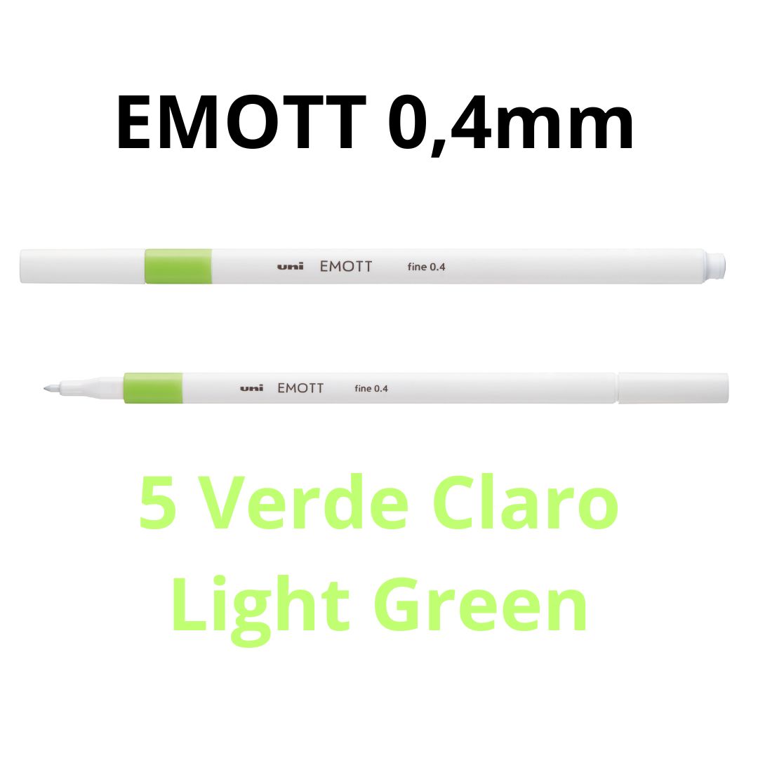 CANETA HIDROGRÁFICA EMOTT 0,4 UNI VERDE CLARO 5