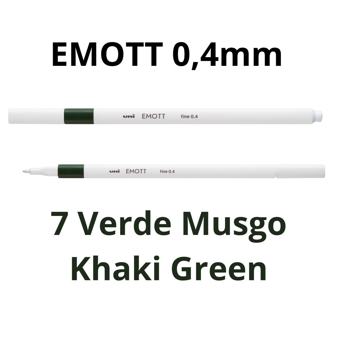 CANETA HIDROGRÁFICA EMOTT 0,4 UNI VERDE MUSGO 7