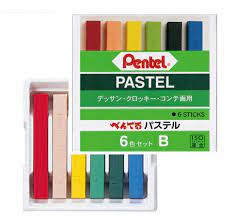 GIZ PASTEL SECO PENTEL C/6 CORES BÁSICAS GA-6BD