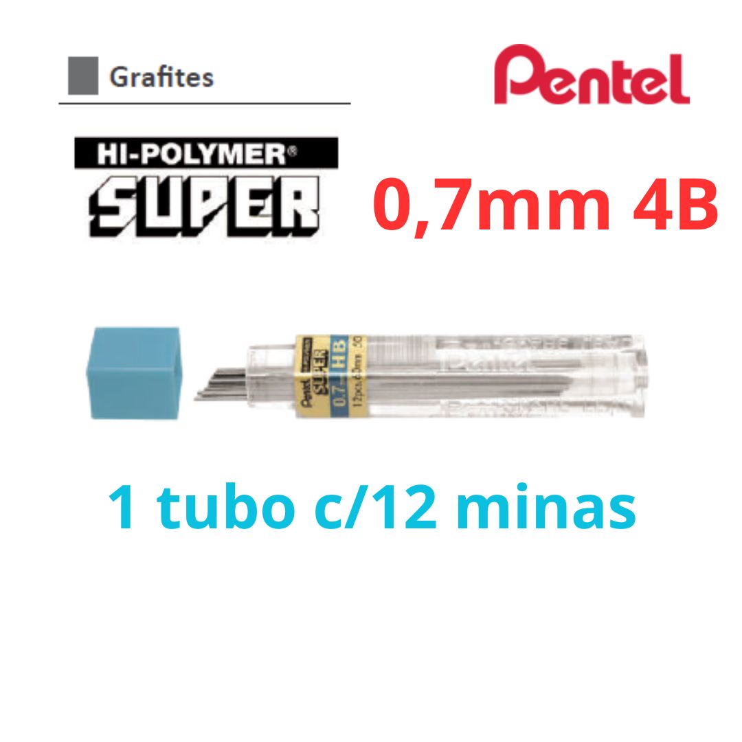 GRAFITE 0,7 4B PENTEL SUPER 50-4BX