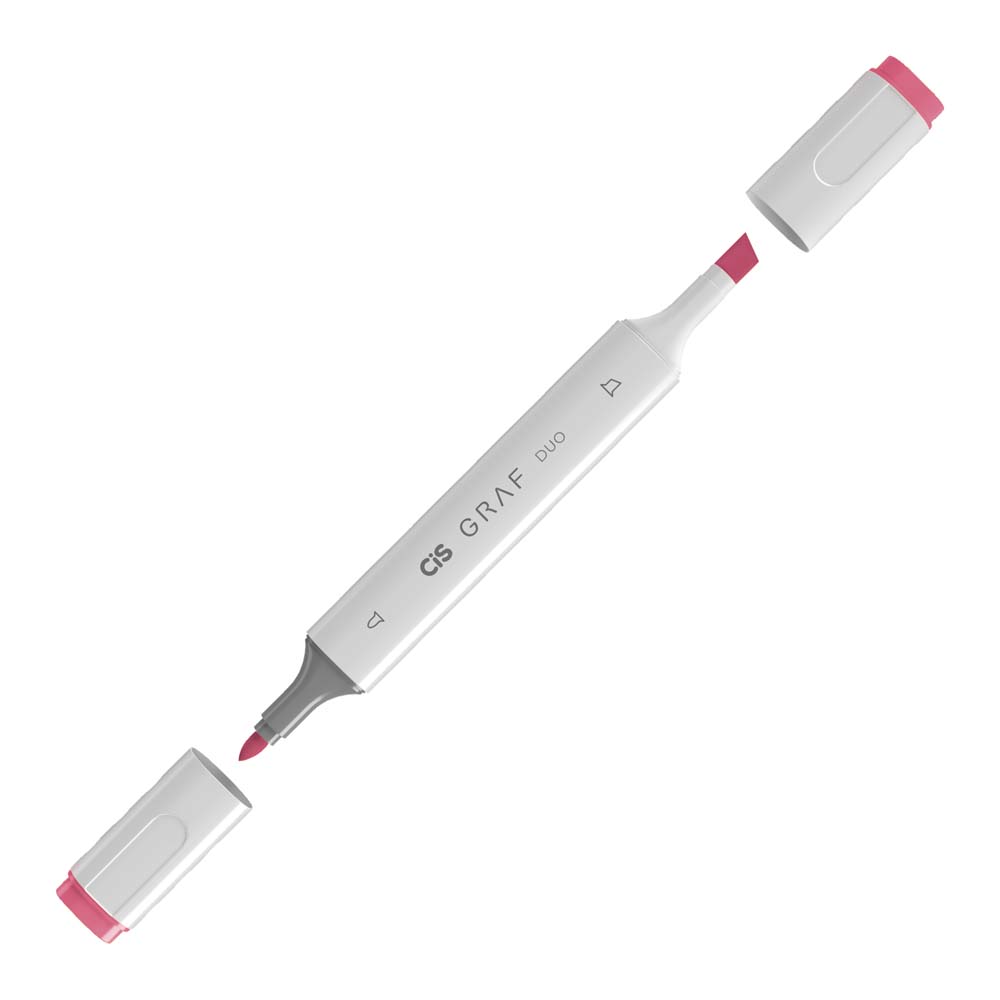 MARCADOR GRAF DUO CIS 2 PONTAS D003 ROSE RED