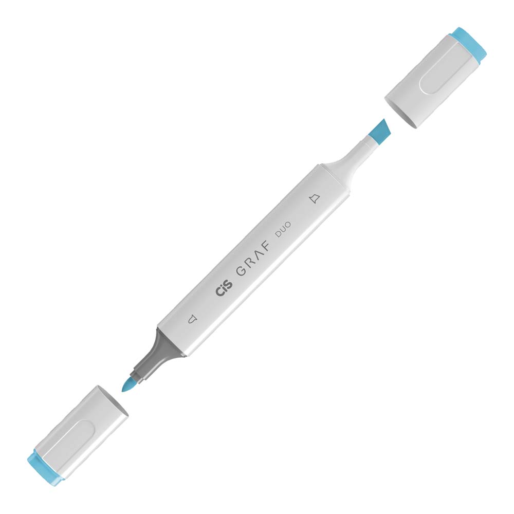 MARCADOR GRAF DUO CIS 2 PONTAS D066 BABY BLUE