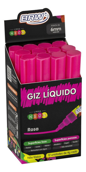 GIZ LÍQUIDO BRW 6MM 4GR ROSA