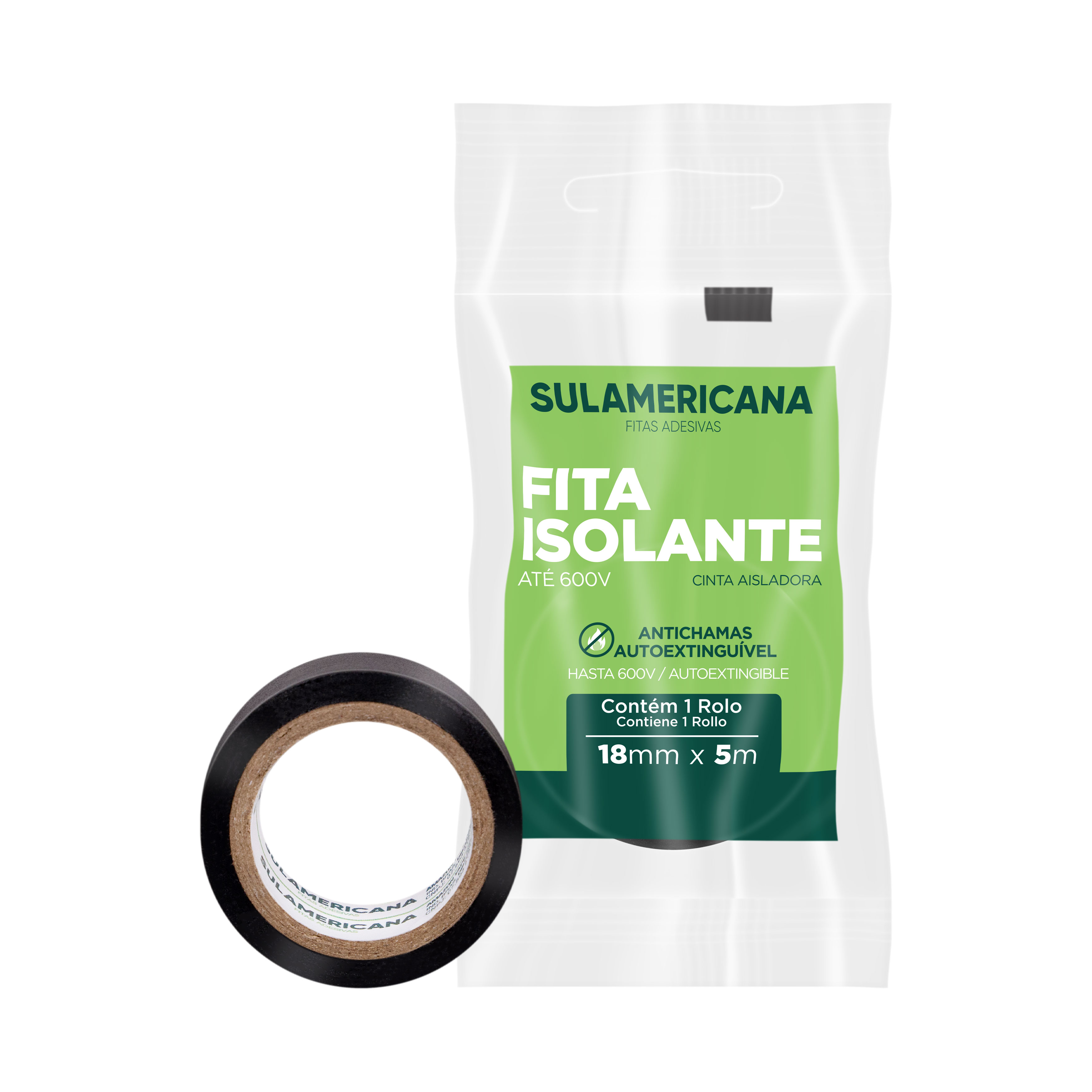 FITA ISOLANTE ANTICHAMAS 18MMX5M PT SULAMERICANA