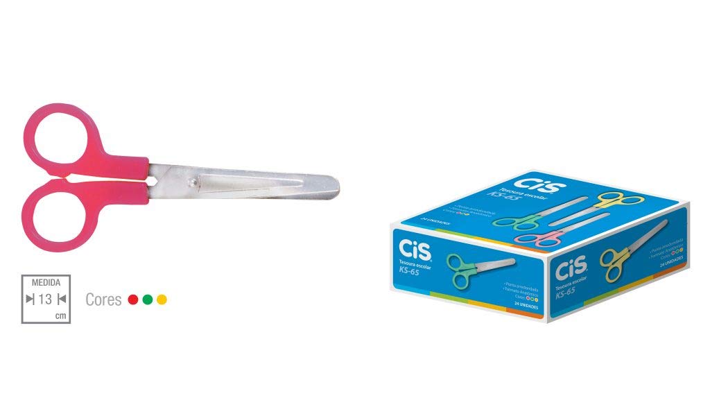 TESOURA 11CM CIS C/24 COLORIDA