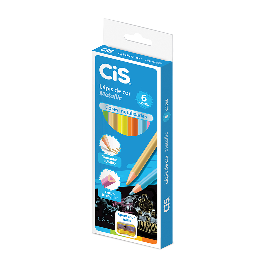 LÁPIS DE COR METALLIC CIS C/6