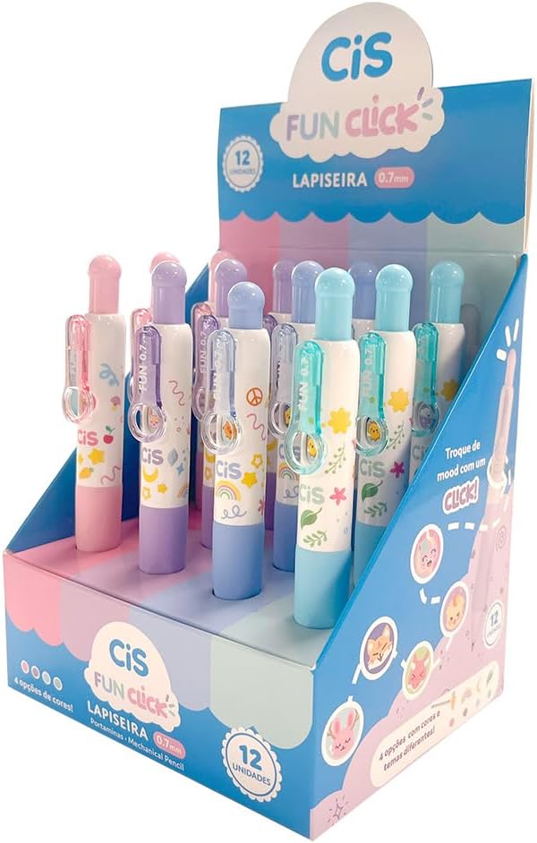 LAPISEIRA 0,7 FUN CLICK CIS DISPLAY C/12 SORTIDO