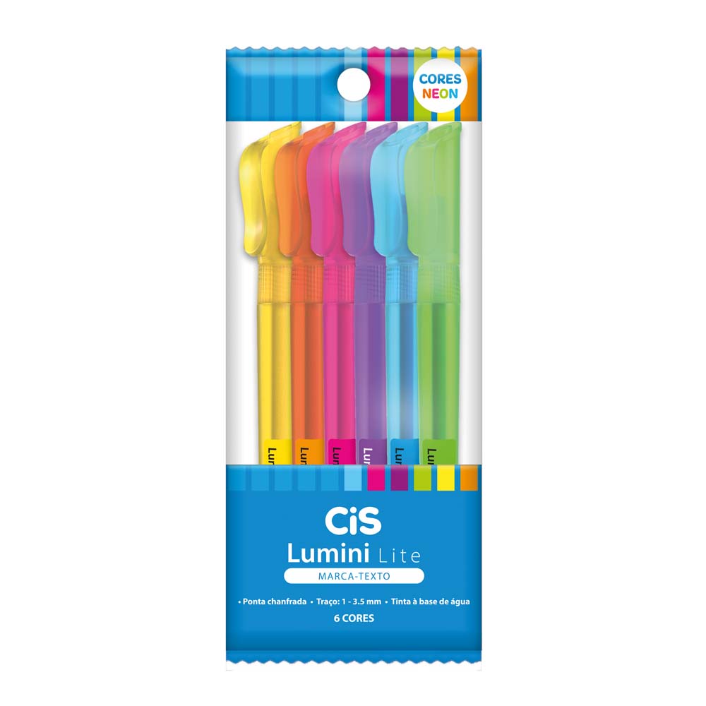 MARCA TEXTO CIS LUMINI LITE C/6 SORTIDO