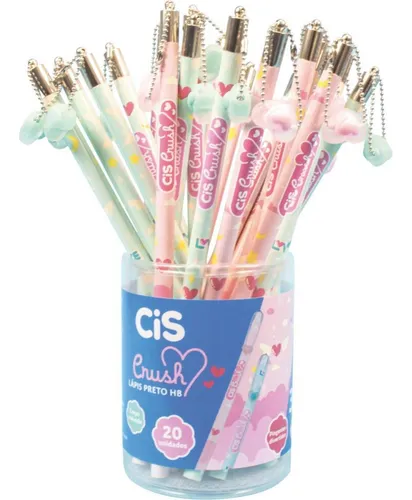 LÁPIS PRETO CRUSH CIS C/PINGENTE C/20