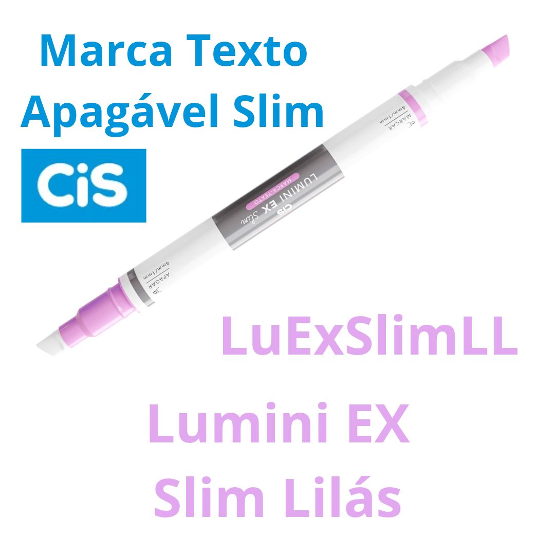 MARCA TEXTO CIS LUMINI EX SLIM APAGÁVEL C/6 LL