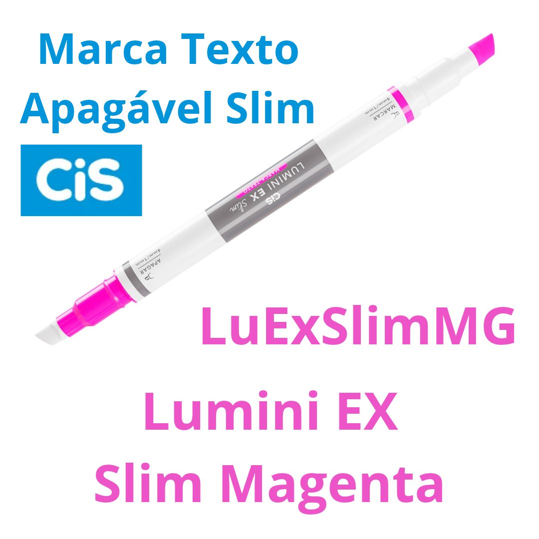 MARCA TEXTO CIS LUMINI EX SLIM APAGÁVEL C/6 MG
