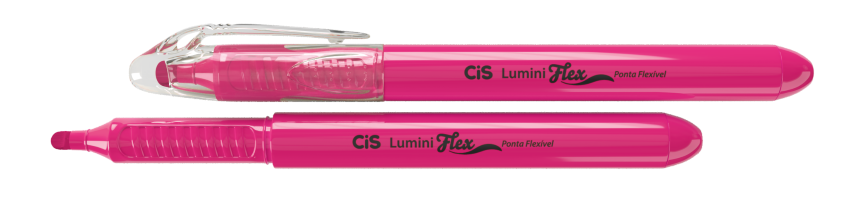 MARCA TEXTO CIS LUMINI FLEX C/12 ROSA NEON