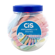 MARCA TEXTO CIS MINI LUMINI PASTEL C/36 SORTIDO