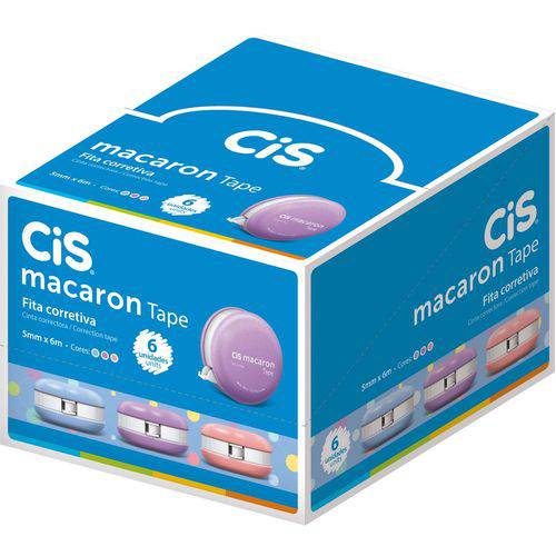 FITA CORRETIVA 5MMX6M CIS TAPE MACARON C/6