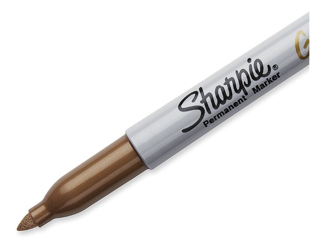 MARCADOR PERMANENTE SHARPIE FINO METALICO OURO