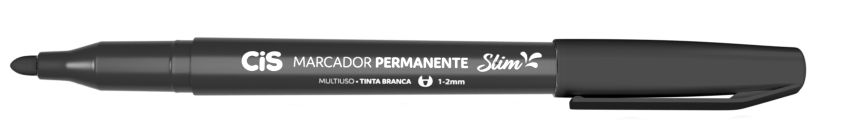 MARCADOR PERMANENTE SLIM CIS C/6 PRETO