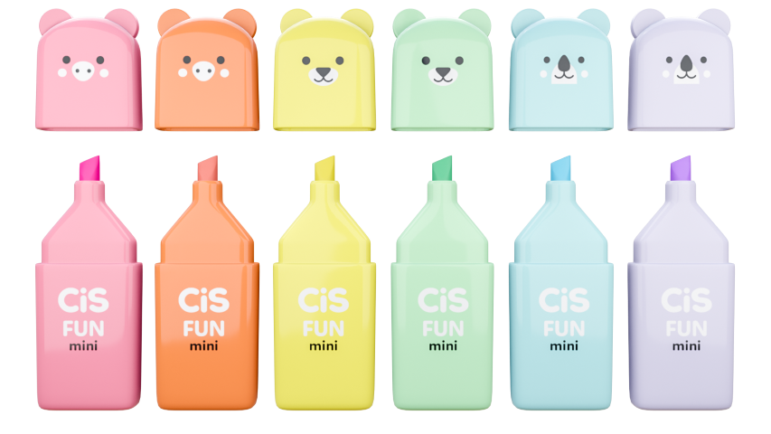 MARCA TEXTO CIS FUN PASTEL C/6 AZ