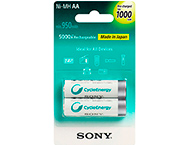 PILHA RECARREGÁVEL SONY AA 1000MAH BLIST. C/2