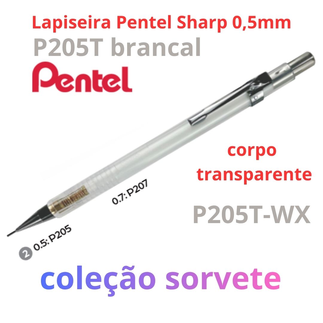 LAPISEIRA 0,5 SHARP PENTEL SORVETE P205T-WX BRANCA