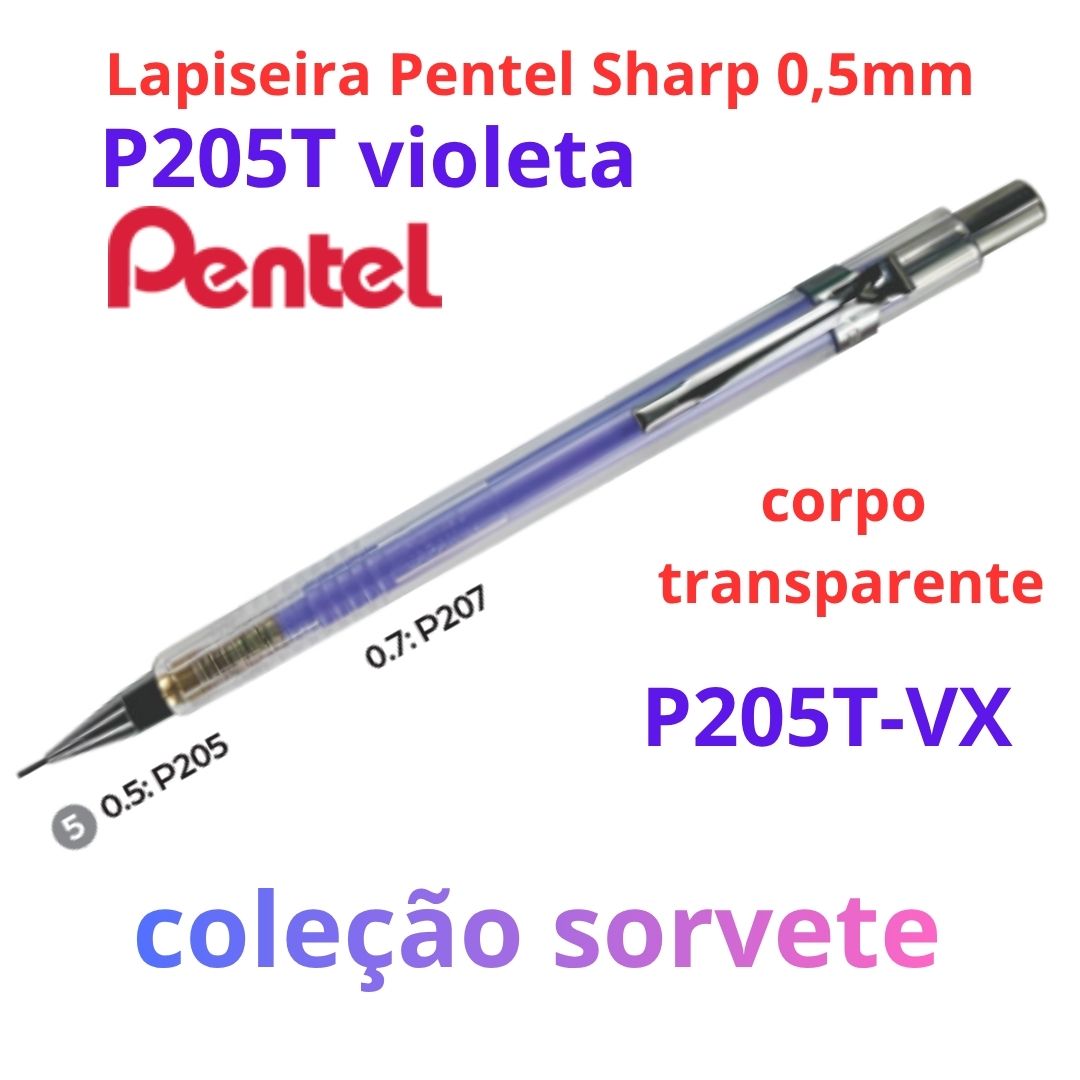 LAPISEIRA 0,5 SHARP PENTEL SORVETE P205T-VX ROXA