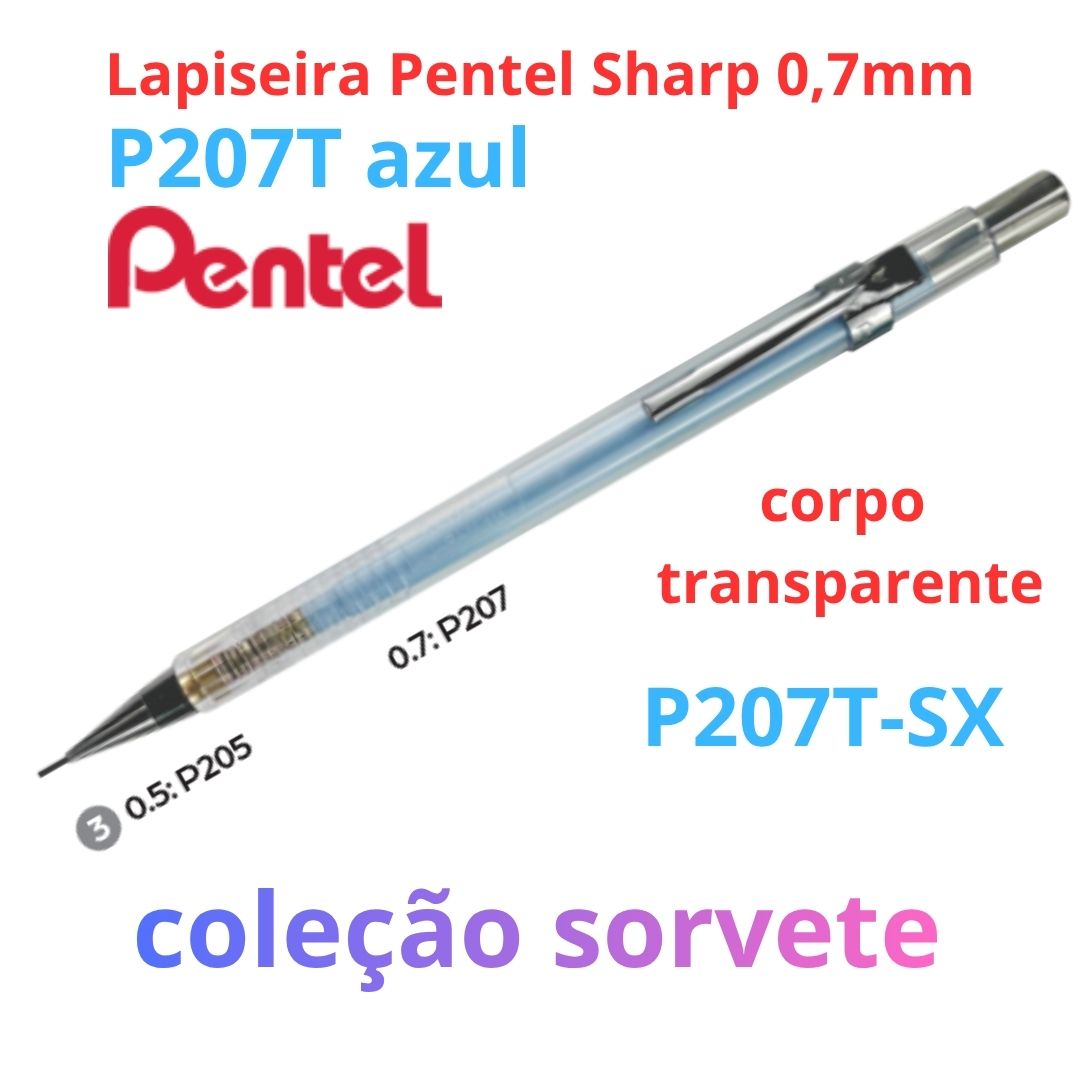 LAPISEIRA 0,7 SHARP PENTEL SORVETE P207T-SX AZUL C