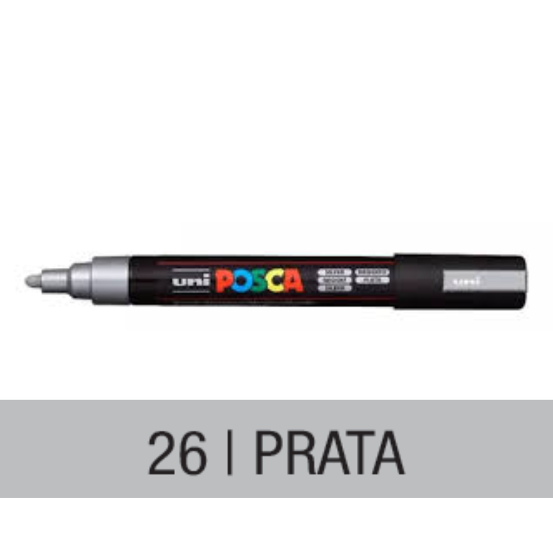 MARCADOR MULTIUSO POSCA UNI PRATA