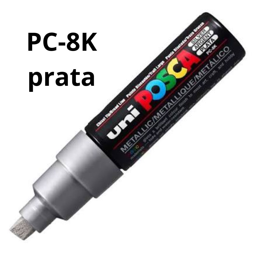 MARCADOR MULTIUSO POSCA UNI PC-8K PRATA