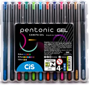 CANETA PENTONIC GEL 0,7 CIS ESTOJO C/12 SORTIDO