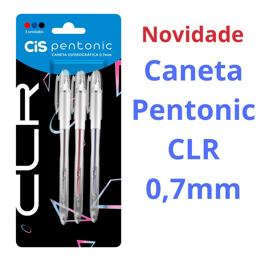 CANETA CIS PENTONIC CLR 0,7MM ESTOJO C/3