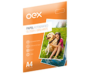 PAPEL DE FOTO GLOSSY BRILHANTE 180G. A4 OEX 50FLS