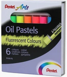 GIZ PASTEL OLEOSO PENTEL C/6 CORES FLUOR. PHN-F6