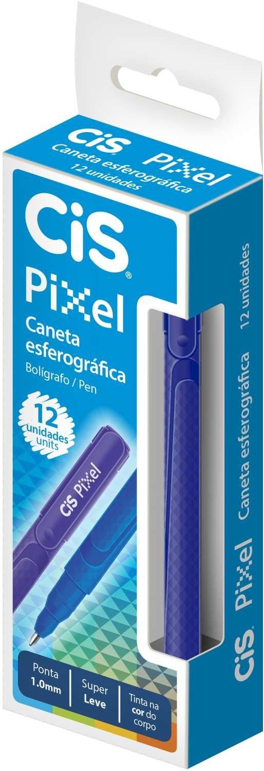 CANETA PIXEL 1,0 CIS C/12 AZ