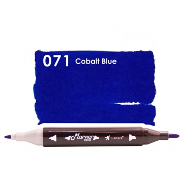 MARCADOR PERM. BISMARK DUAS PONTAS 071 AZUL COBALT