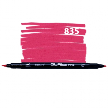 MARCADOR BISMARK DUAL BRUSH PRO - VERMELHO