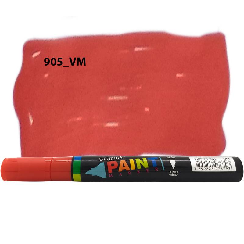 MARCADOR MULTIUSO PAINT BISMARK 905 VERMELHO