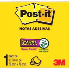 BLOCO ADESIVO 76X76 3M POP UP 100FLS AM SOL