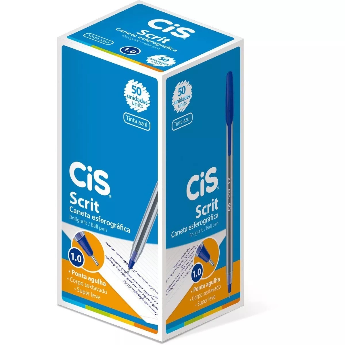 CANETA SCRIT 1,0 CIS C/50 AZ