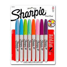 MARCADOR PERMANENTE SHARPIE FINO C/8