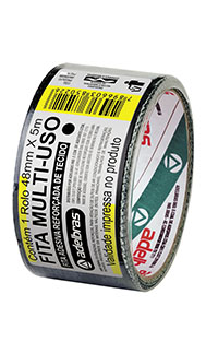 FITA MULTI USO SILVER TAPE PRATA 48MMX5M