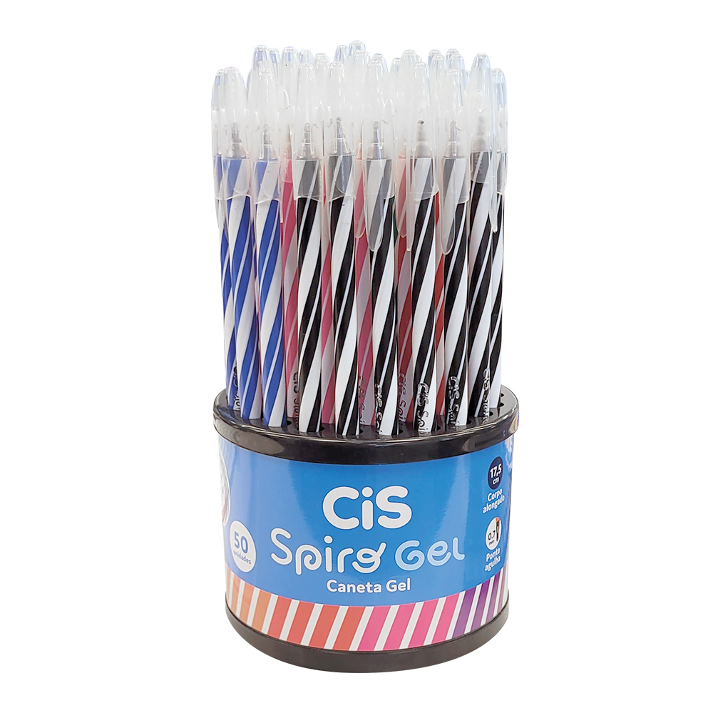 CANETA SPIRO GEL 0,7 CIS DISPLAY C/50 SORTIDO