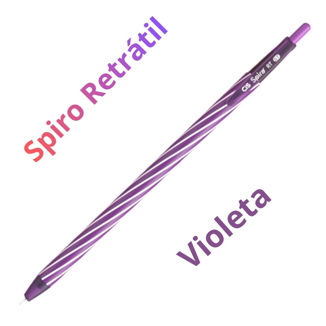 CANETA SPIRO RT 0,7 CIS RETRÁTIL C/12 VIOLETA