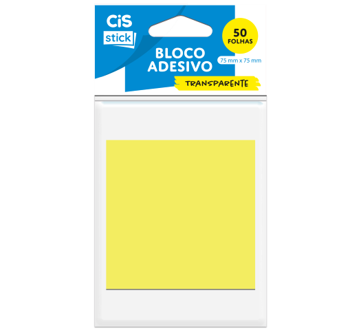 BLOCO ADESIVO 75X75 C/50 STICKY NOTES AMARELO