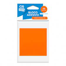 BLOCO ADESIVO 75X75 C/50 STICKY NOTES LARANJA