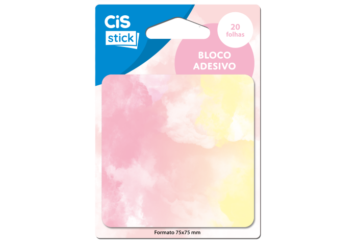 BLOCO ADESIVO 75X75 C/20 STICKY NOTES ROSA/AMARELO