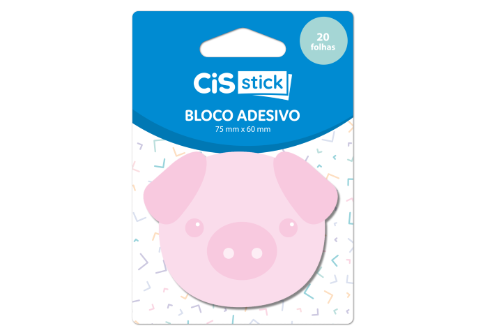 BLOCO ADESIVO 75X60 C/20 STICKY NOTES PORCO