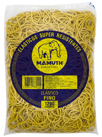 ELÁSTICO SUPER AMARELO FINO MAMUTH 1000GRS