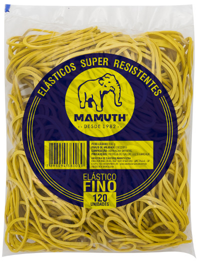 ELÁSTICO SUPER AMARELO FINO MAMUTH 100GRS